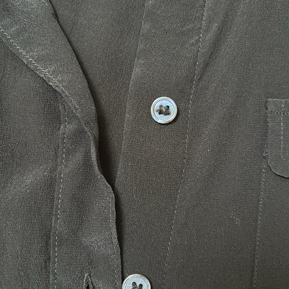 Monoprix black silk shirt - Picture 3 of 5